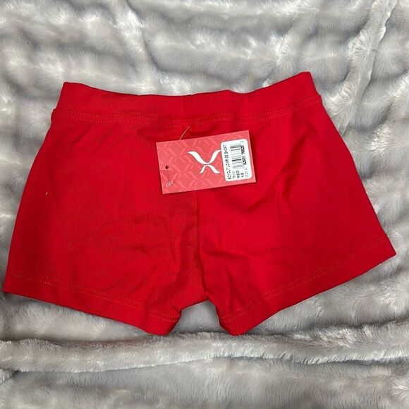 Capezio Adult Team Basic Low Rise Dance Shorts Red‎ XS TB113 - Picture 3 of 3